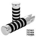 FWD ctrl O-ring pegs +4" polish ST18-up For Harley-Davidson