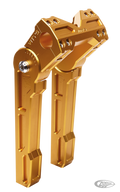 Adjustable 10" riser set Gold For Harley-Davidson