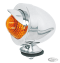 Amber Bullet Light w/Visor, EU approved For Harley-Davidson