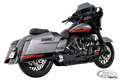 US OUTLAW LOW 2-1 BLK/CH FLH/T17-UP For Harley-Davidson