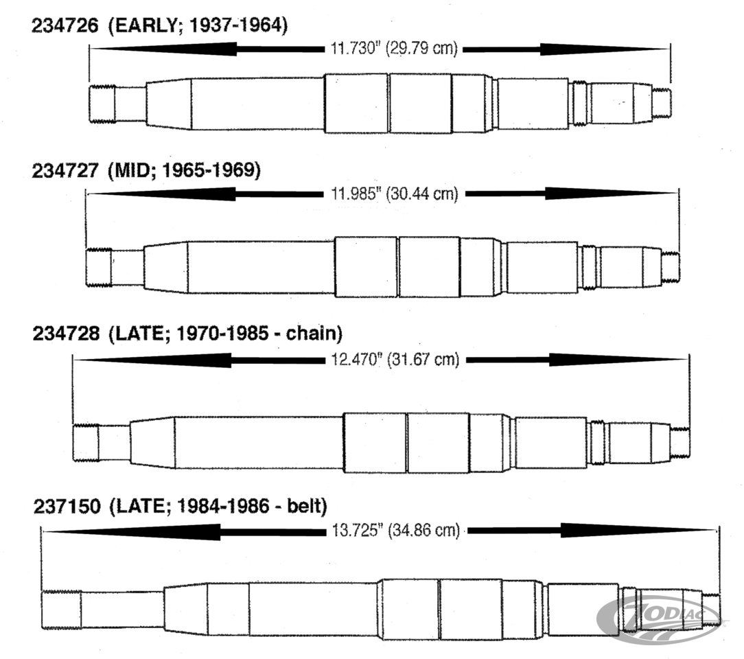 Andrews mainshaft BT41-64 For Harley-Davidson