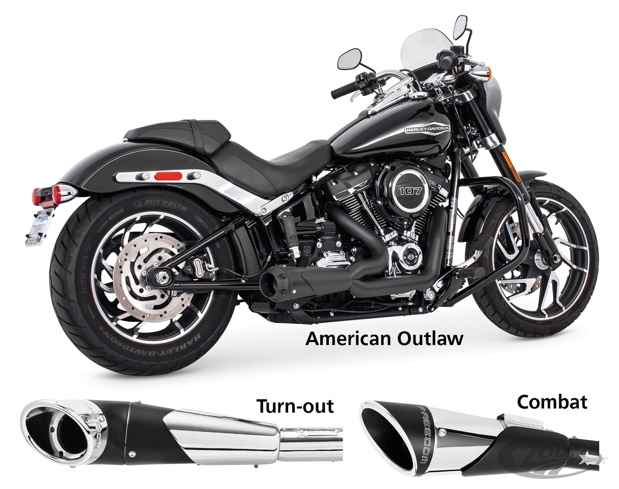 F*ST86-17 COMBAT 2-1 SHORTY CH/CH  (4.5" For Harley-Davidson