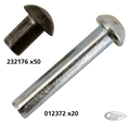 50pck Black Round Head Rivet 3/16"x1/4" For Harley-Davidson