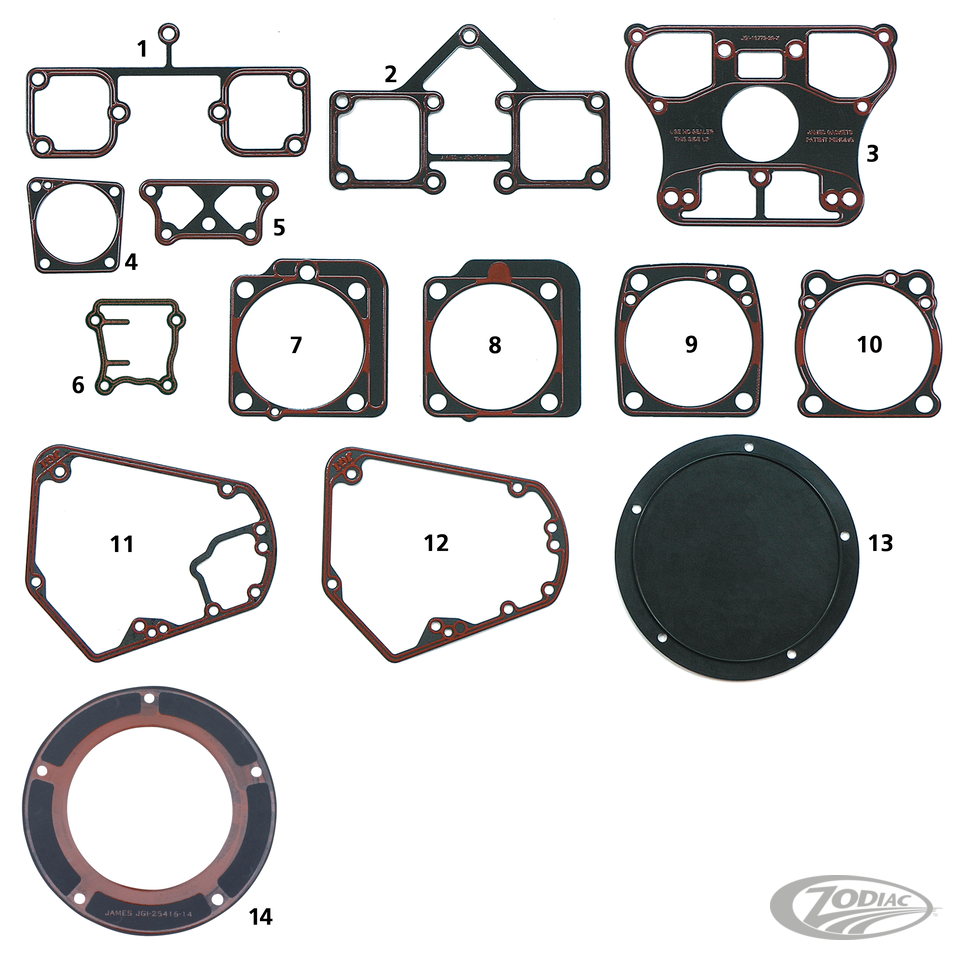 Cylinder base Gasket set BT48-62 METAL For Harley-Davidson