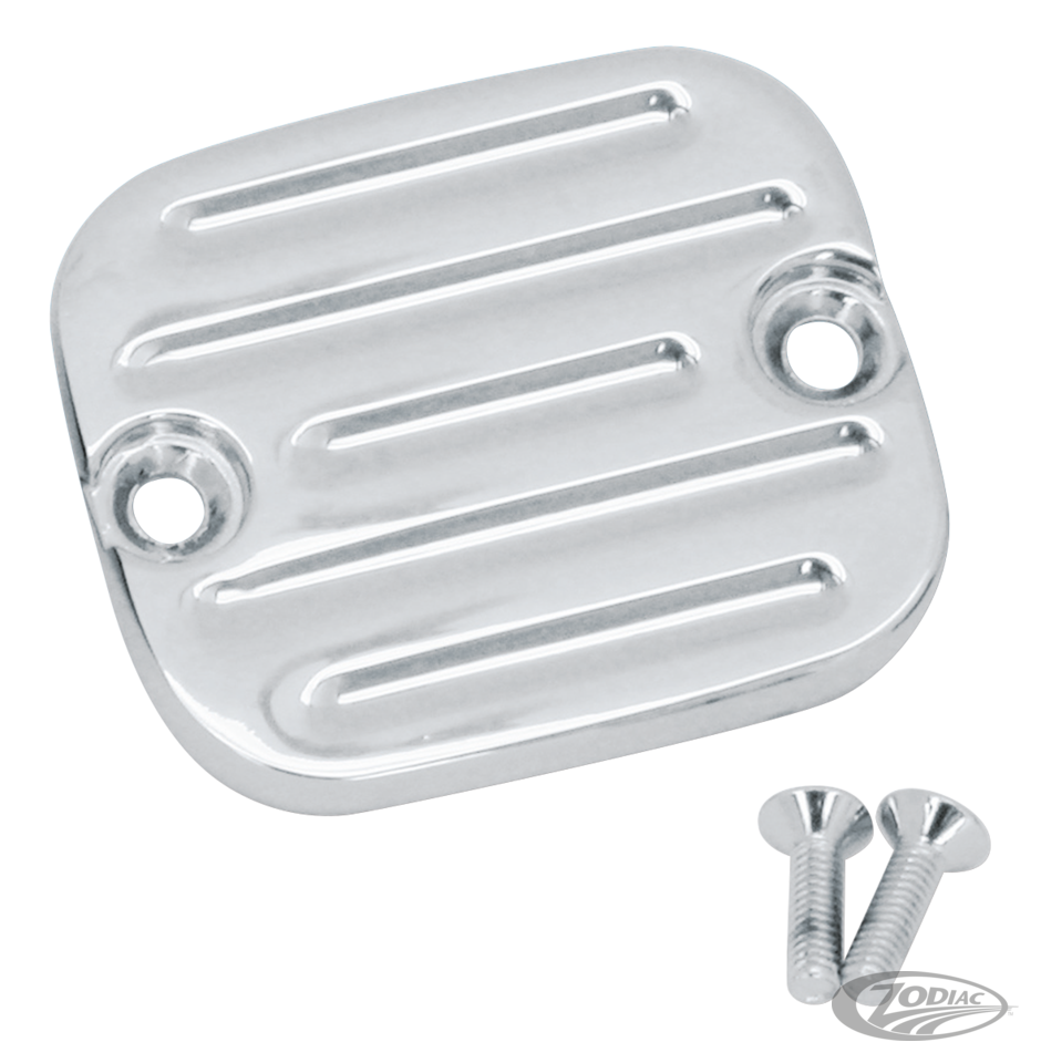 GZP Chrome BallMill master cyl. cap 96up For Harley-Davidson