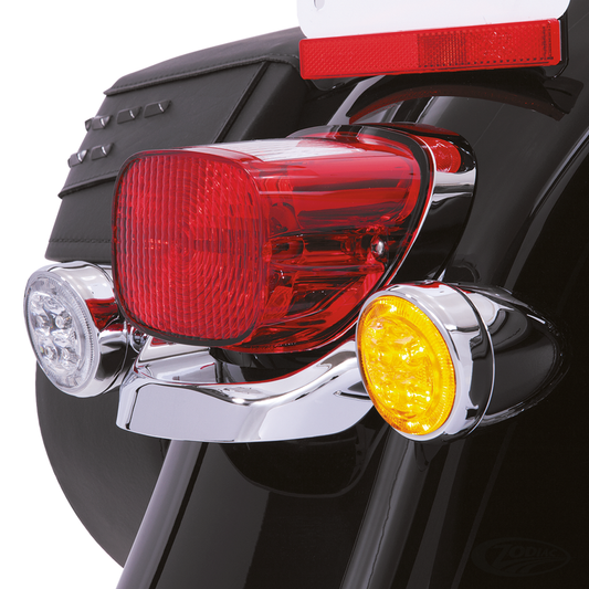 Fang Signal Light Inserts AMBER Chrome For Harley-Davidson