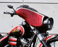 Vanquish Mirror Black&MachineCut Left For Harley-Davidson