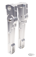 Adjustable 10" riser set silver For Harley-Davidson