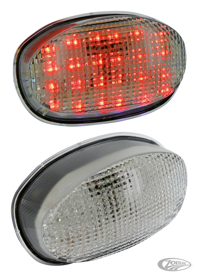 GZP Speed LED taillight w/turnsign.clear For Harley-Davidson