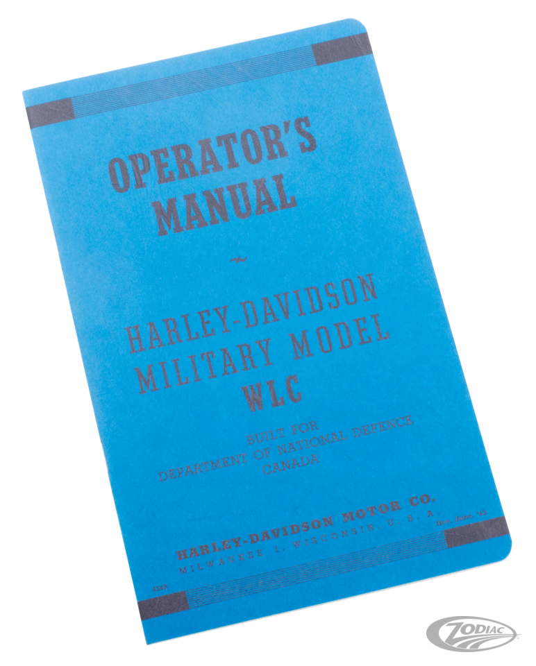 Operators manual WLC models For Harley-Davidson