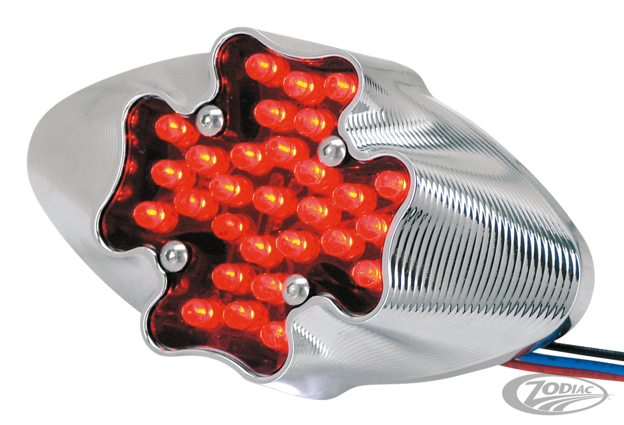 GZP Chrome stepped LED taillight For Harley-Davidson