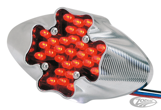 GZP Chrome stepped LED taillight For Harley-Davidson