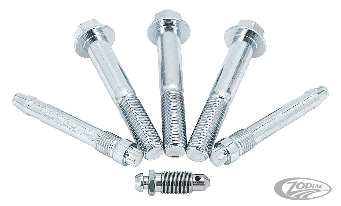GZP Chrome Brake caliper hardware kit 00 For Harley-Davidson