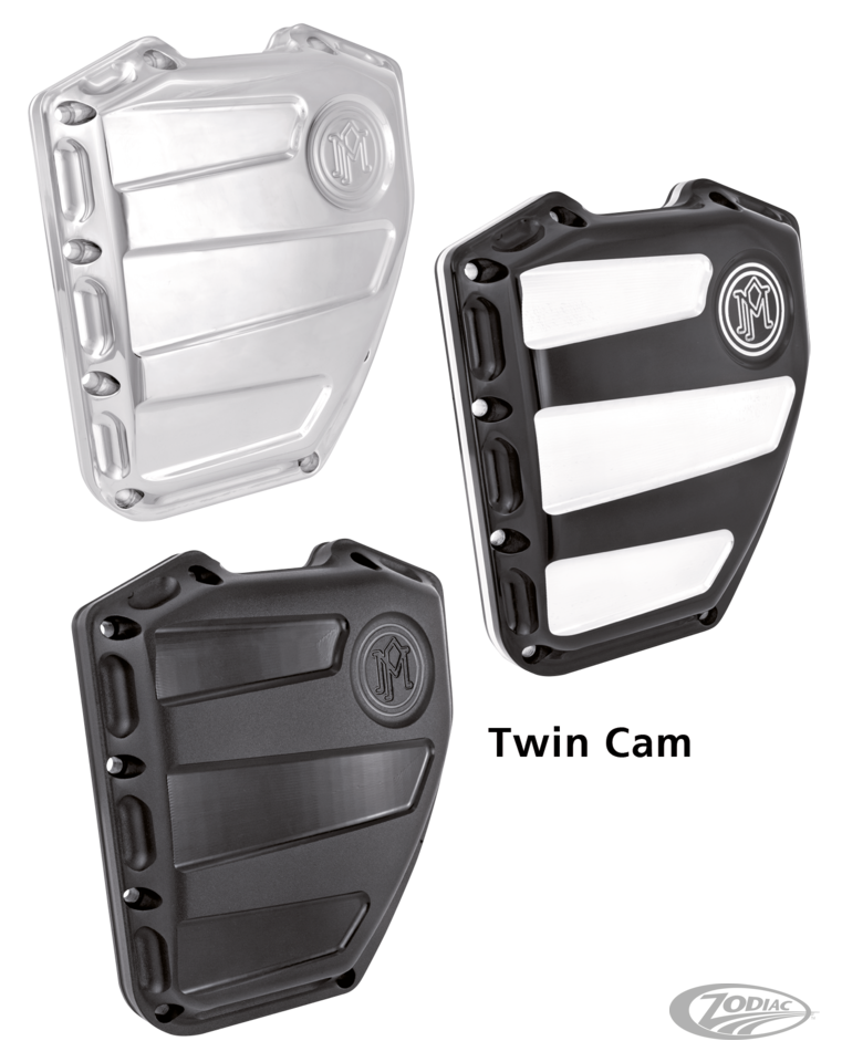 PM Scallop cam cover ME17-UP Plat.cut For Harley-Davidson