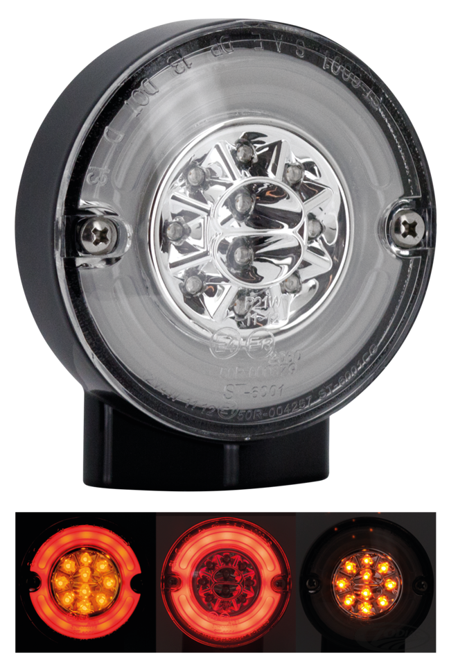 GZP HALO Blk turn/stop/tail LED clear le For Harley-Davidson