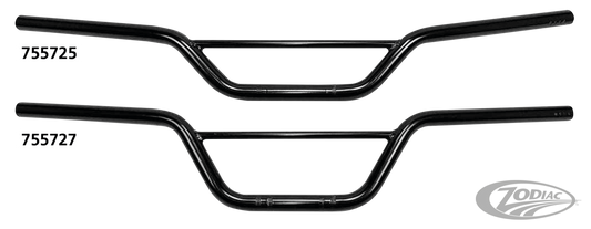 1" Handlebars Scrambler 6" BLK For Harley-Davidson