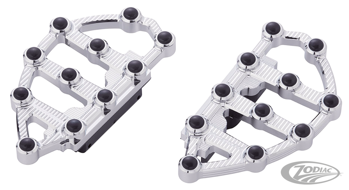 Ness MX Passenger Floorboards - Blue For Harley-Davidson