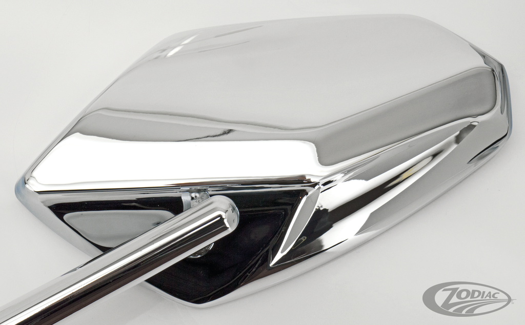 GZP Chr Deluxe Street Rod mirrorset For Harley-Davidson