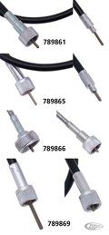 Black speedo cable assy L= 36" 12mm conn For Harley-Davidson