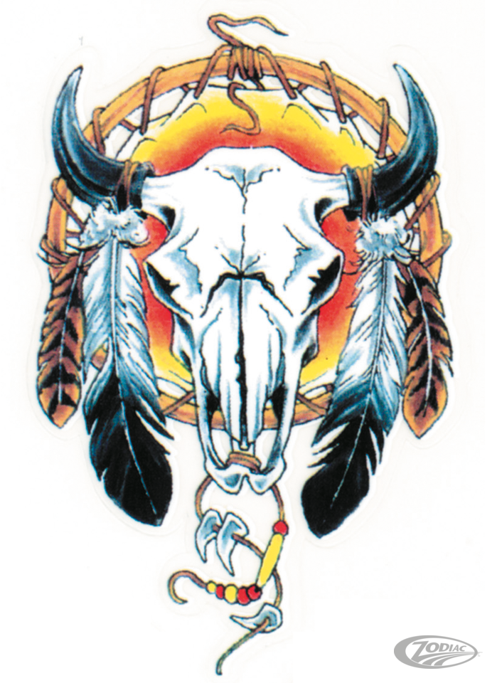 Cow Skulls decal 2.5"x3.75" (2x) For Harley-Davidson