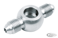 Twin Banjo adaptor f/2 AN-3 brakeline For Harley-Davidson