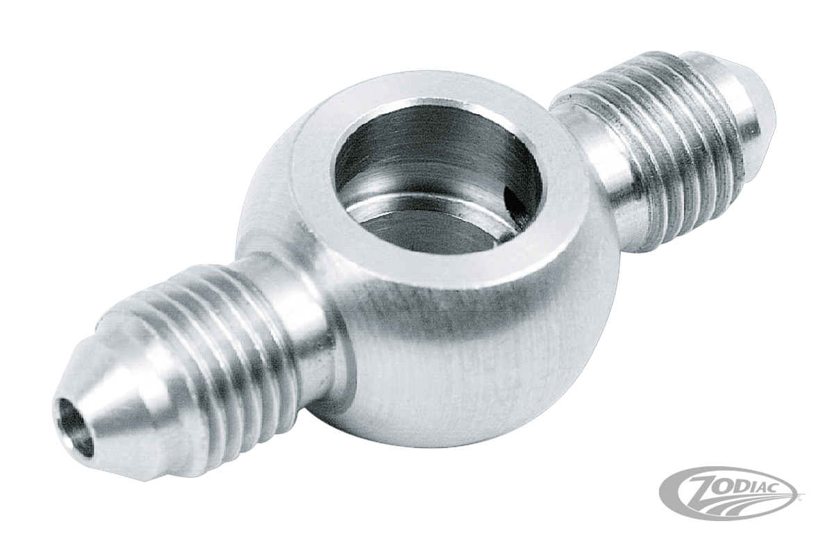 Twin Banjo adaptor f/2 AN-3 brakeline For Harley-Davidson