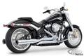 True Duals STAR CH/SCLP BK FLFB-FXBR18-U For Harley-Davidson