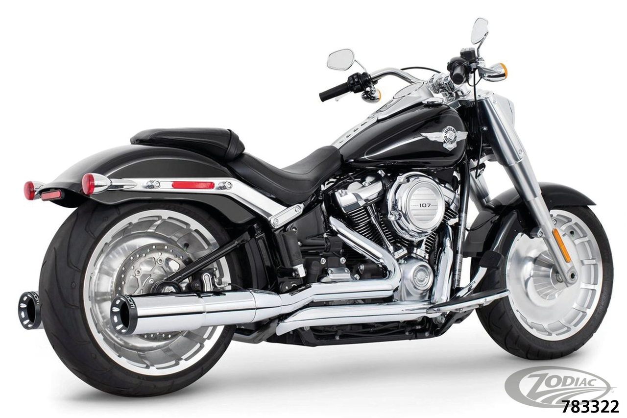 True Duals STAR CH/SCLP BK FLFB-FXBR18-U For Harley-Davidson