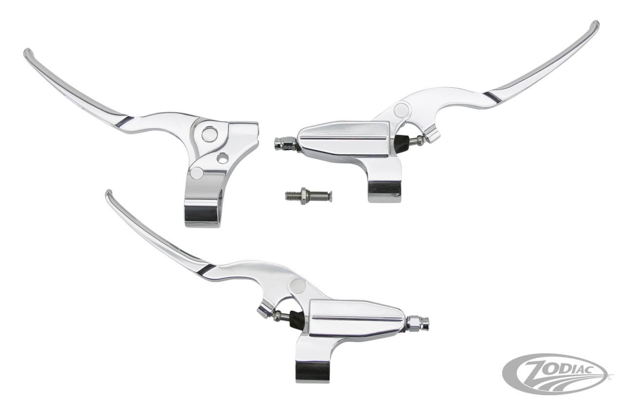 Kustom tech brake m/c+cable clutch Polis For Harley-Davidson