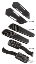 Driver floorboards Hexa Black w/anodised For Harley-Davidson