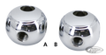 GZP Chr fr round brake tee 2x3/8-24+1x1/ For Harley-Davidson