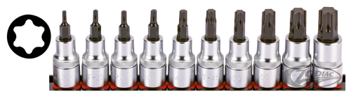 1/2" Socketbitset Torx 10Pc on rail For Harley-Davidson