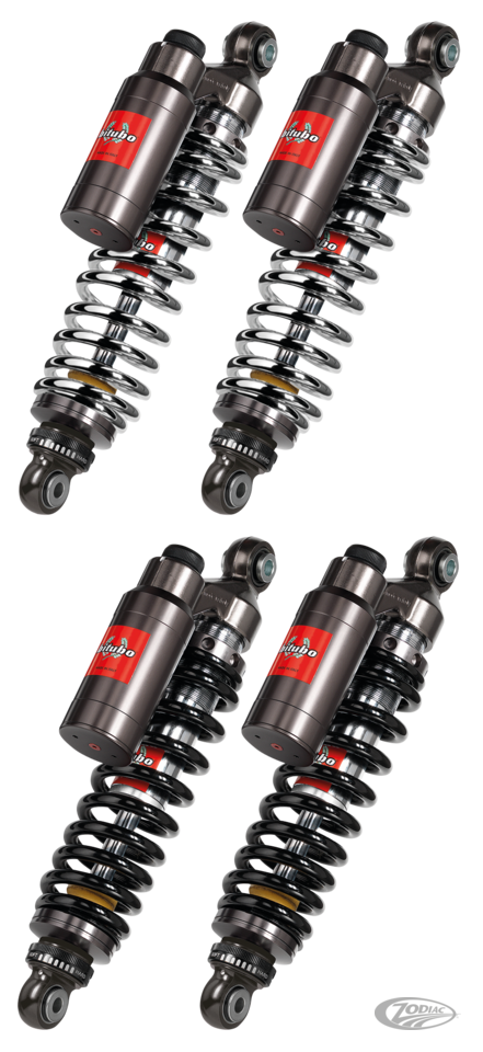 Bitubo all chrome shocks 11.8" For Harley-Davidson