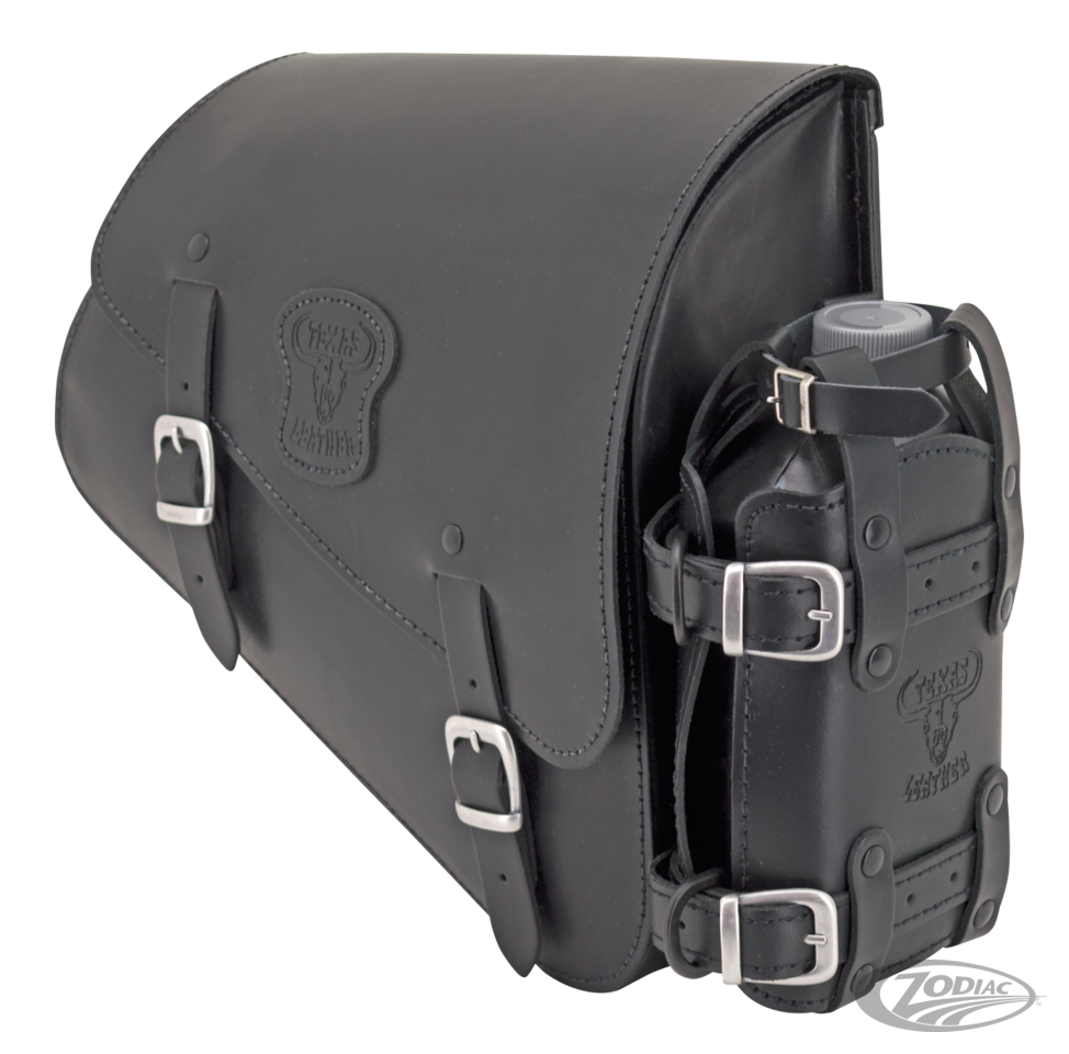 Texas Leather XL04-13 bag w/oil can hold For Harley-Davidson