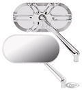 Deep cut Caged series chr mirror right For Harley-Davidson