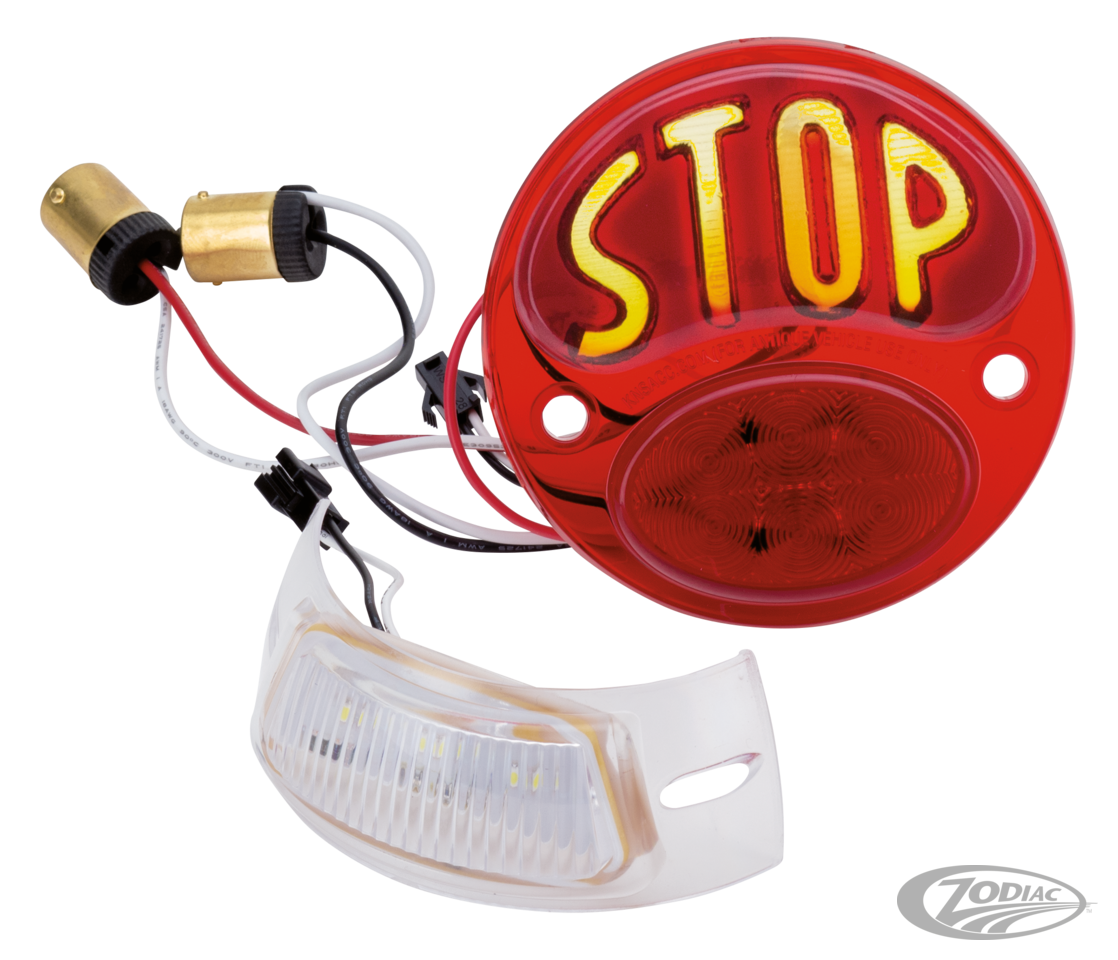 LED 28 Stop lens with license light For Harley-Davidson