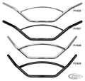 Fehling CL 3 hole 1" h/bar Chr w/roundbr For Harley-Davidson