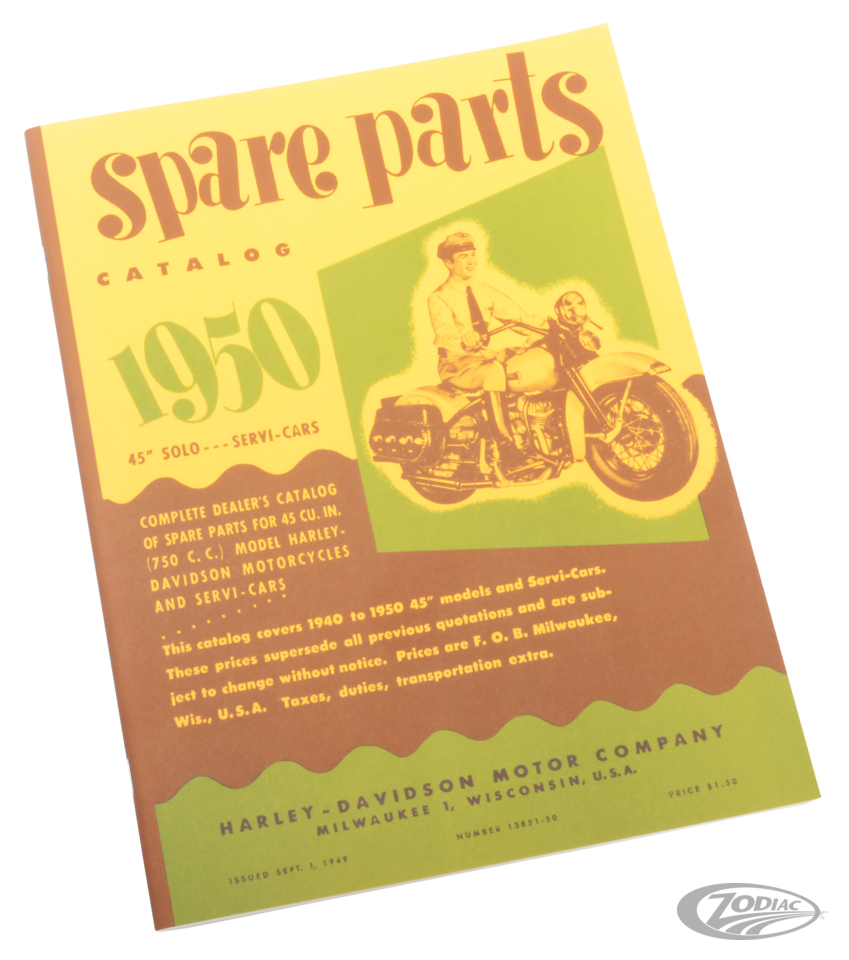Catalog spare parts 38-50 WL/G civilian For Harley-Davidson