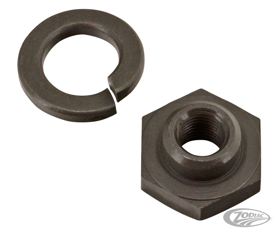 Seat post rod lock nut & washer, prkrzd For Harley-Davidson