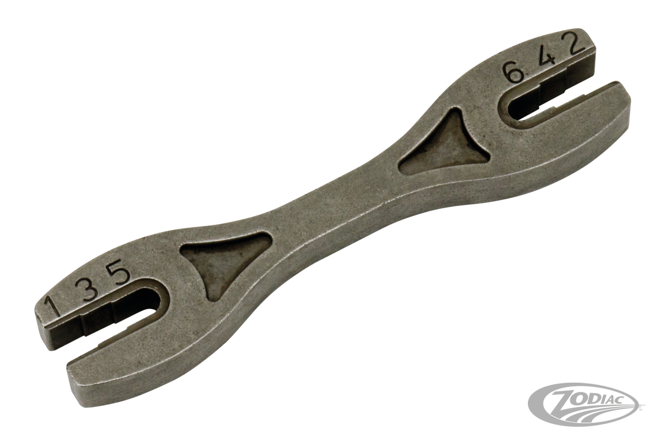 Spoke wrench, 6-jaw type For Harley-Davidson