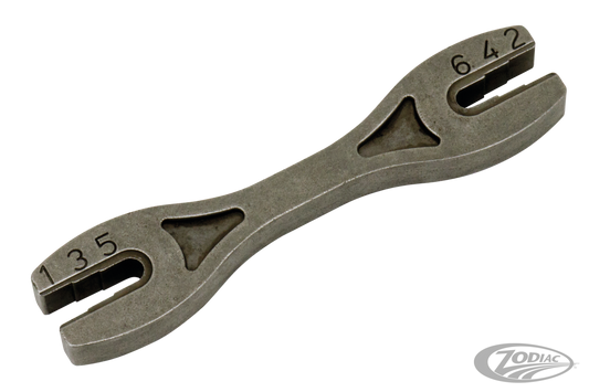 Spoke wrench, 6-jaw type For Harley-Davidson