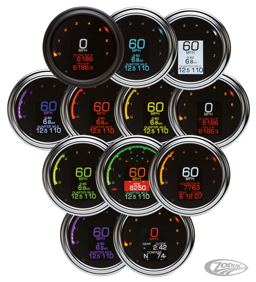 FATBOB SPD/TACH MLX 95-03* Chrome Bezel For Harley-Davidson