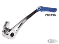 DMND BRAKE ARM CHR+BLUE PEG FLH/T14-UP For Harley-Davidson
