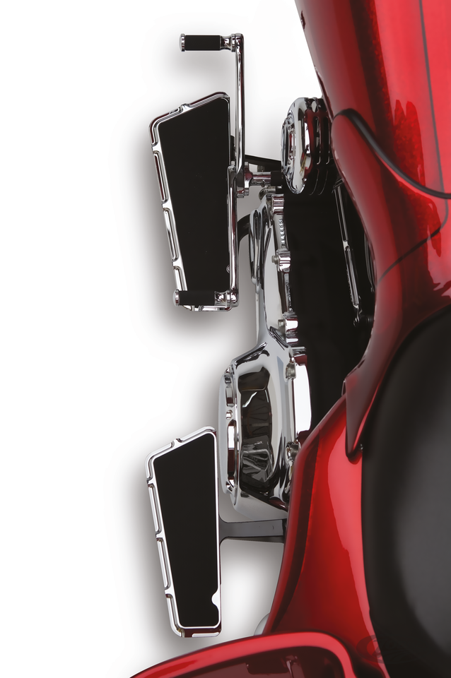 LOUVERED DRIVER FLOORBOARDS, CHROME For Harley-Davidson