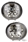 Vision X oval 5.75" Chr with halo single For Harley-Davidson
