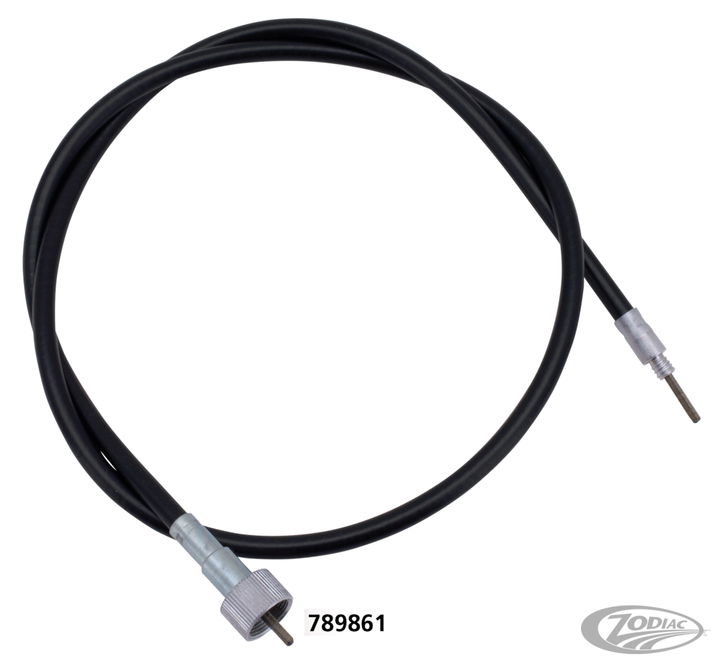 Black speedo cable assy L= 40" 16mm conn For Harley-Davidson