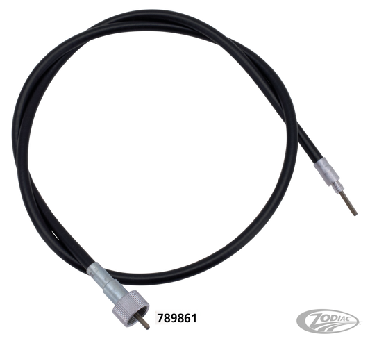 Black speedo cable assy L= 40" 16mm conn For Harley-Davidson