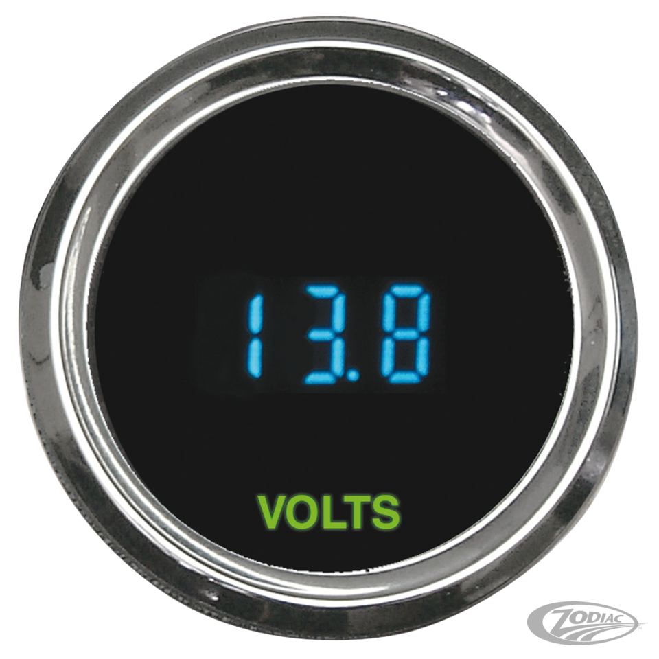 Round Digital Voltmeter For Harley-Davidson