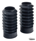 GZP Black rubber forkboots 49mm 9" long For Harley-Davidson