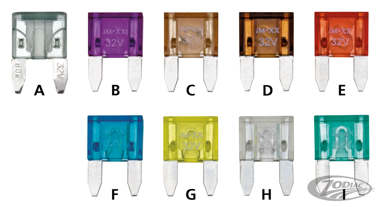 10pck Flat Mini Fuse 3 Amp. For Harley-Davidson